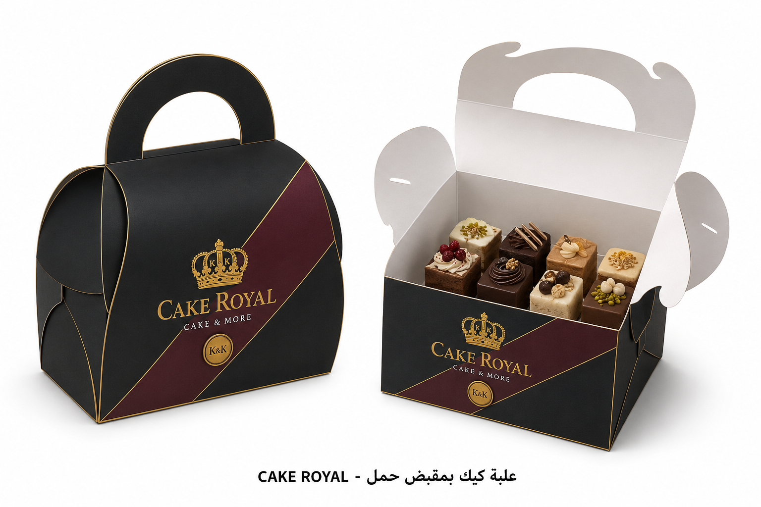 Royal Cake — Tortenbox mit Tragegriff